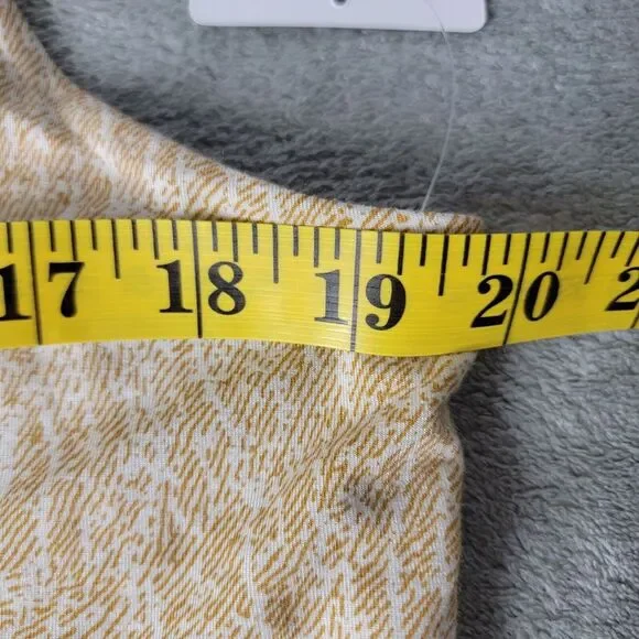 Athleta Santorini Thera‎ Printed Dress Mojave Shoreline Beige Stretch Athleisure - Picture 8 of 9